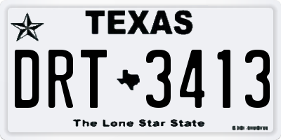 TX license plate DRT3413