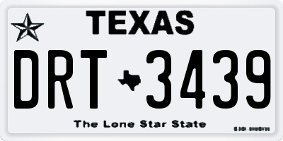 TX license plate DRT3439