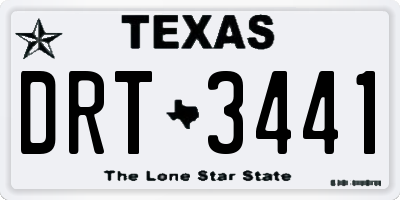 TX license plate DRT3441