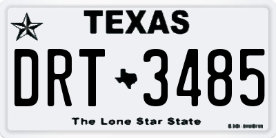 TX license plate DRT3485