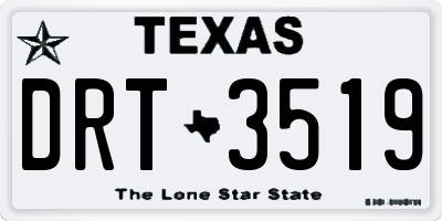TX license plate DRT3519