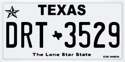 TX license plate DRT3529