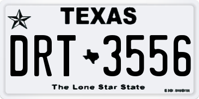 TX license plate DRT3556