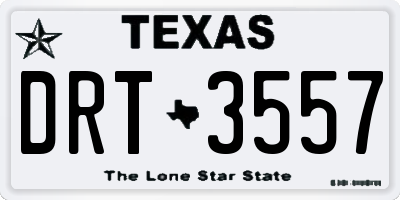 TX license plate DRT3557