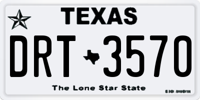 TX license plate DRT3570