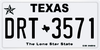 TX license plate DRT3571