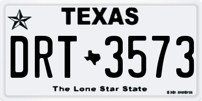 TX license plate DRT3573