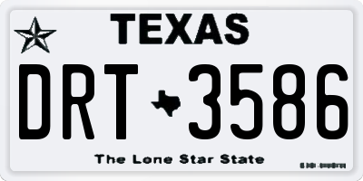 TX license plate DRT3586
