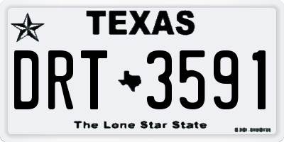 TX license plate DRT3591