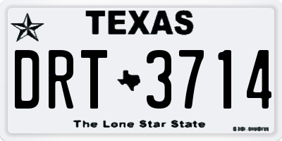 TX license plate DRT3714