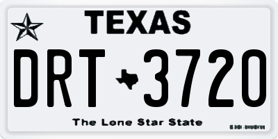 TX license plate DRT3720