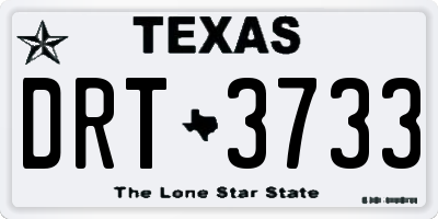 TX license plate DRT3733