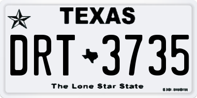 TX license plate DRT3735