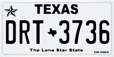 TX license plate DRT3736