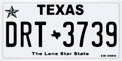 TX license plate DRT3739