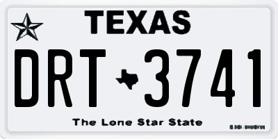 TX license plate DRT3741