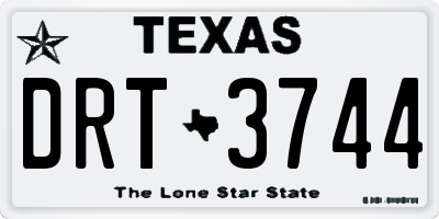 TX license plate DRT3744