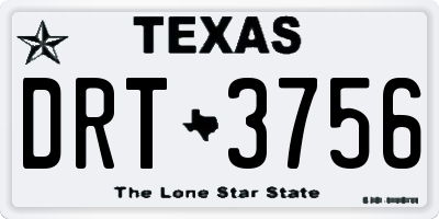 TX license plate DRT3756