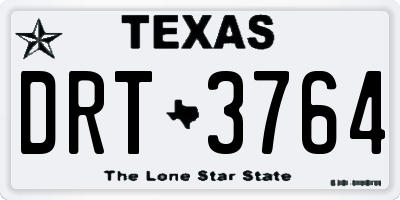 TX license plate DRT3764