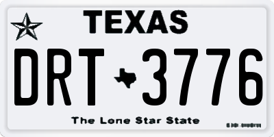 TX license plate DRT3776