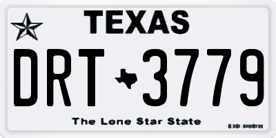 TX license plate DRT3779