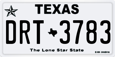 TX license plate DRT3783