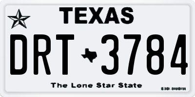 TX license plate DRT3784