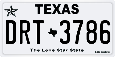 TX license plate DRT3786