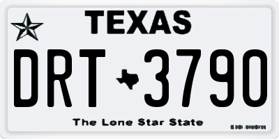 TX license plate DRT3790