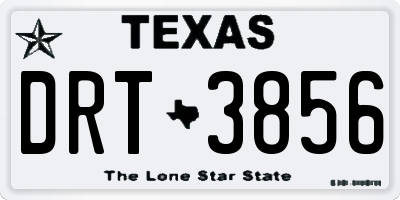 TX license plate DRT3856