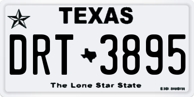 TX license plate DRT3895