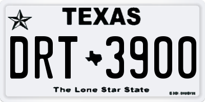 TX license plate DRT3900