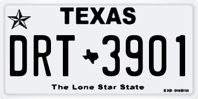 TX license plate DRT3901