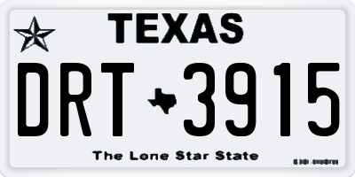 TX license plate DRT3915