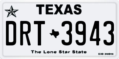 TX license plate DRT3943