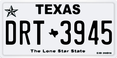 TX license plate DRT3945