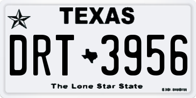 TX license plate DRT3956