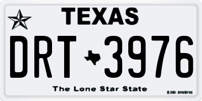 TX license plate DRT3976