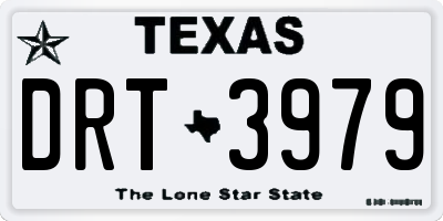 TX license plate DRT3979