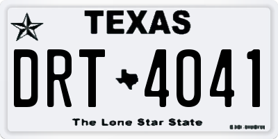 TX license plate DRT4041