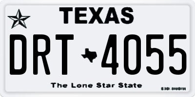 TX license plate DRT4055