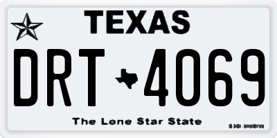 TX license plate DRT4069