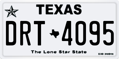 TX license plate DRT4095