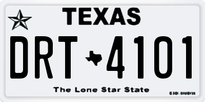TX license plate DRT4101