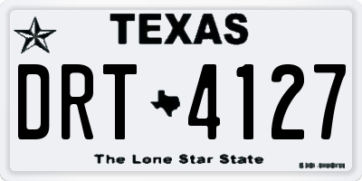TX license plate DRT4127