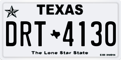 TX license plate DRT4130