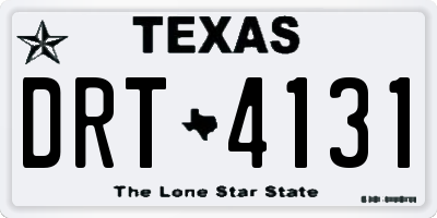 TX license plate DRT4131