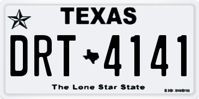 TX license plate DRT4141