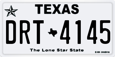 TX license plate DRT4145