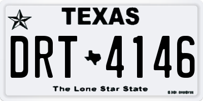 TX license plate DRT4146